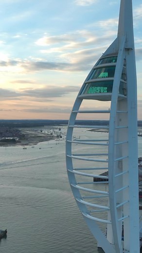 6.8K views · 70 reactions | The spinnaker tower of Portsmouth, Hampshire ⛵️At 170 metres this high observation tower offers spectacular views over the solent and across to the Isle of Wight. You can even head up to the top for an afternoon tea or enjoy a cocktail which of course boasts one of the best views for a drink in Hampshire  Share with a friend and tag who you’d visit with! | Our Hampshire and beyond | Facebook
