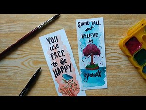 DIY Bookmarks with Inspirational Quotes | Watercolor - Jesureth Cuaresma