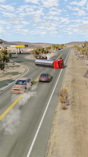Realistic Heavy Car Crash on Highway 🚗💥