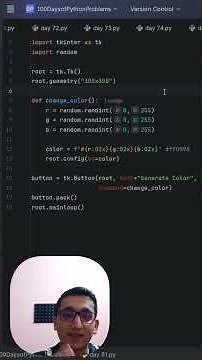 Random Color Generator in Python 🎨 | Tkinter Mini Project | Day 81