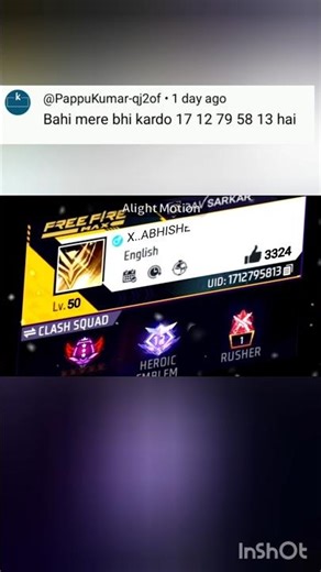 Cumment Your UID Tutorial #Freefire garenafreefire#uid tutorial