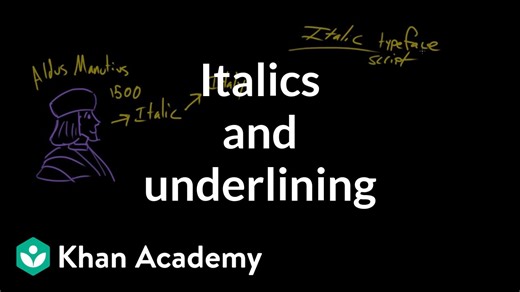 The History and Proper Use of Italics • Video • Lenny Learning