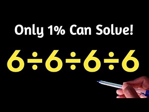 6÷6÷6÷6 / 99% People Failed To Solve This Problem 😎 / Can You Solve This 👈
