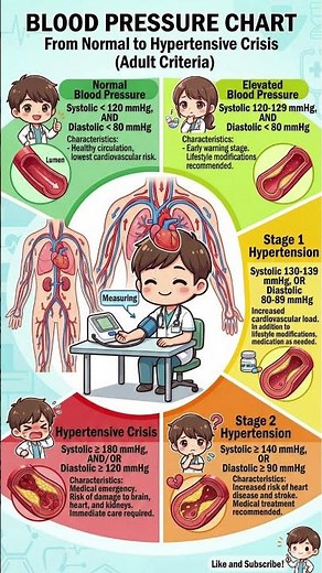 Blood Pressure Chart: Know Your Numbers! From Normal to Crisis Levels Explained