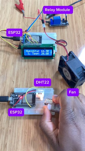 DIY Wireless Temperature & Humidity control with ESP32 boards using DHT2/ sensor | Upload Ideas with Itamar