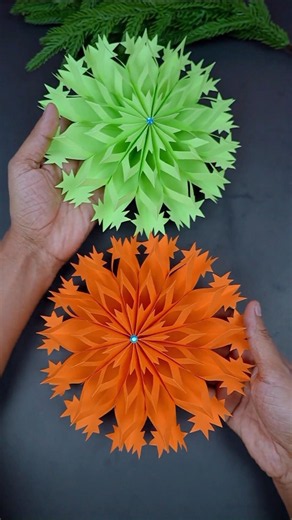 ❄️ Don’t Buy It—Make It! Easy 3D Paper Snowflake for Christmas #Shorts