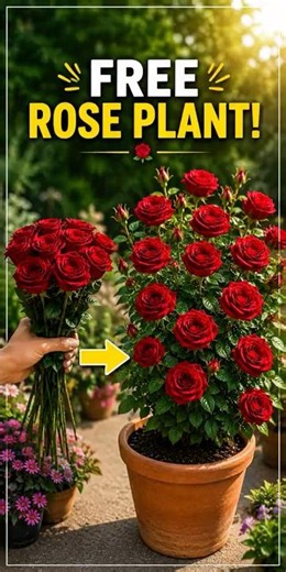 Turn 1 Bouquet Rose Into Endless Flowers 🌹 #gardeningtips #plants #garden #rose