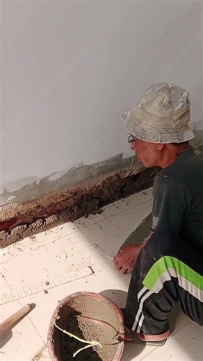 installing granite plinth.