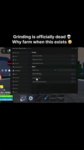 Auto Farm EVERYTHING 💀 | Blox Fruits NO KEY Script Hub #roblox #robloxfyp #bloxfruits #bloxfruit #ios #android #pc