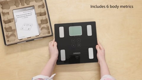 OMRON Body Composition Monitor and Scale - Track Muscle Mass Loss/Gain, Weight, Visceral Fat, BMI - Use OMRON Connect App for Unlimited Storage