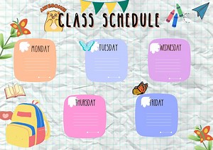 Class Schedule - Pretty Plans for Productive Days - Etsy Canada