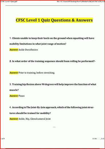 Cfsc Level 1 Quiz Actual Questions And Verified Answers 100 video