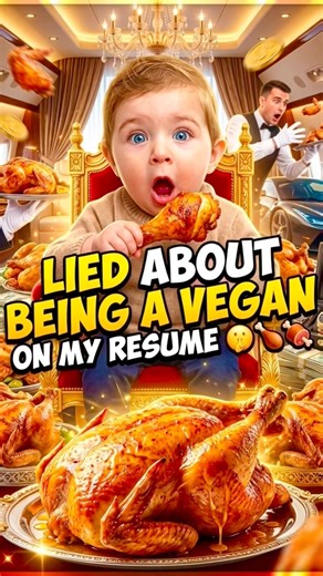 Lied about being a vegan on my resume 🤫🍗🍖