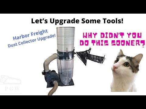 Harbor Freight Dust Collector, easy upgrade for the shop!