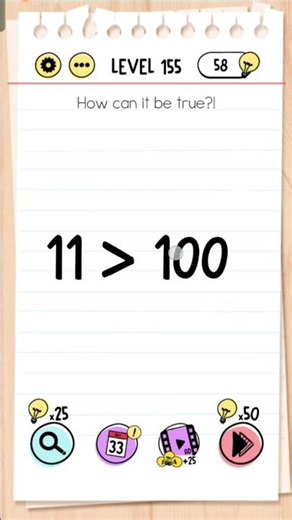 Brain test level 155 solution