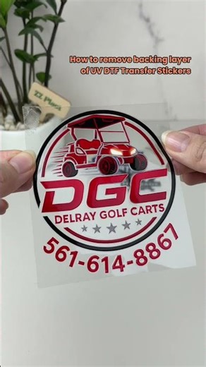 How to remove backing layer from UV DTF transfer stickers #customany #howto #transferstickers