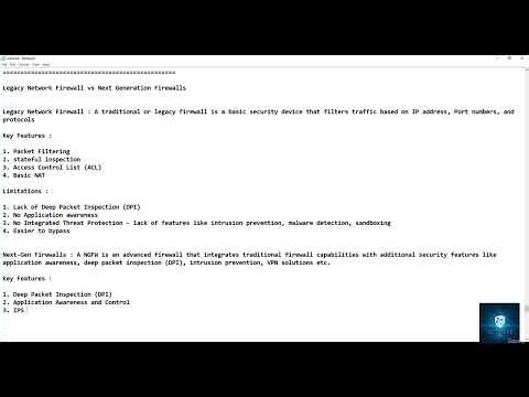2 Legacy Firewall vs Next Gen Firewall Features