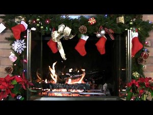 ♥♥ 1 Hour Christmas Holiday Yule Log Fireplace (in HD)