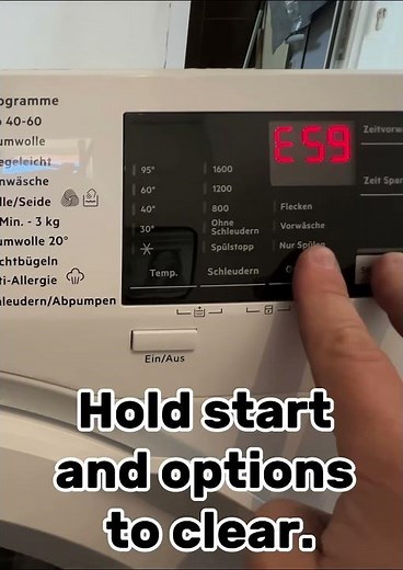 How to reset AEG 6000 Series Lavamat