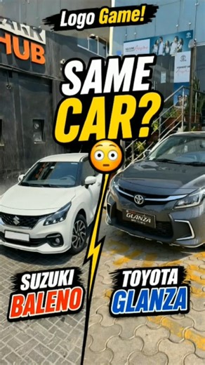 The logo game of 'Toyota & Suzuki' 😳 Copying cars design😳 ?? #toyota #suzuki #glanza #baleno #maruti