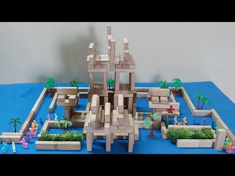 Jenga Tutorial #131: Building a Traditional Chinese Mansion 🏯 using Jenga Blocks #jenga #mansion