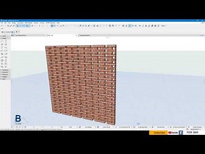 การสร้างผนังก่ออิฐโชว์แนว อปก ดาวคู่ | 3D Model | Archicad | For BIM