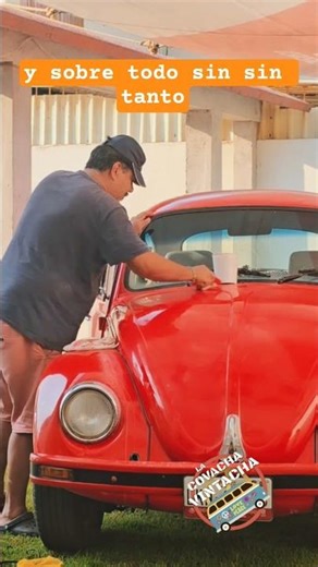 Polishing the red VW Beetle with 3M! #polishing #3m #cleaning