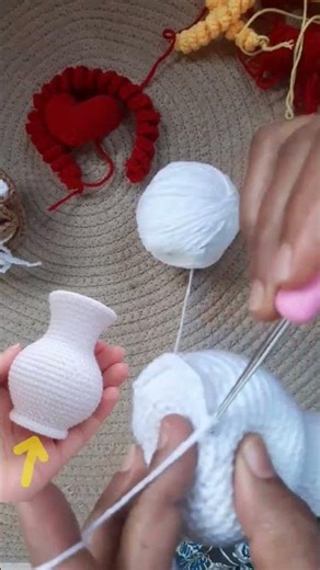 Easy crochet vase tutorial for beginners|step by step#shortsfeed #crochet