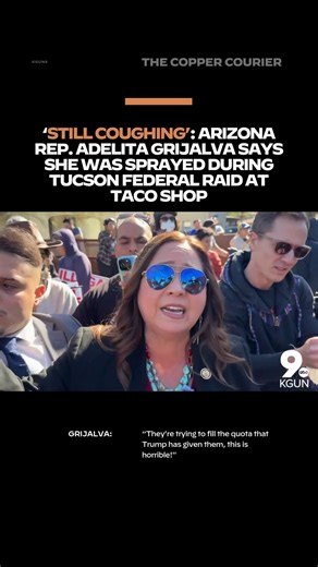 A federal law enforcement operation at an Arizona taco shop resulted in a fracas on Friday, with agents deploying pepper spray as a group of protesters tried to stop authorities. Two agents were injured, and U.S. Rep. Adelita Grijalva was in the vicinity as protesters were sprayed. The Democratic congresswoman from Arizona took to social media, claiming she was sprayed in the face and accused immigration enforcement officers of operating without transparency or accountability. “While I am fine, 