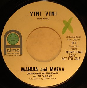 Manuia And Maeva And The Tahitians - Vini Vini