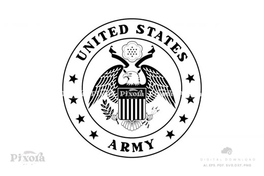 United State Army Seal Logo Svg, Usa Army Emblem Vector, Army Logo Svg, US Army Eagle Svg, Us Army Veteran Badge Ai, Png, Dxf, Svg Cut Files - Etsy