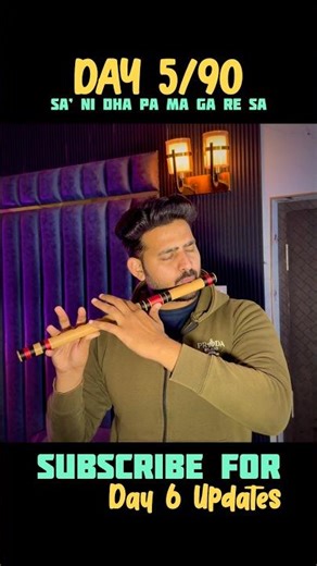 Day 5 | Sa’ Ni Dha Pa Ma Ga Re Sa | Flute Practice | 90 Days Bansuri Challenge