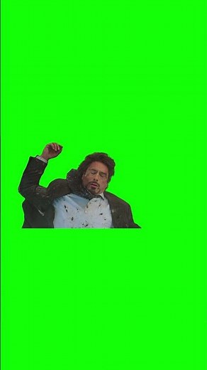 Iron Man Texting On His Phone meme - Green Screen