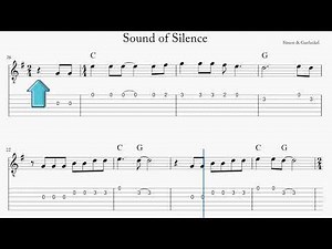Sound of Silence - TAB and Musical Score - Simon & Garfunkel