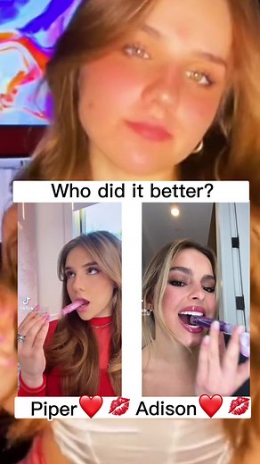 Who did it better? @piperrockelle @Addison Rae #fyp #? #comment