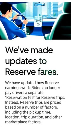 Uber Driver Reserve Fares