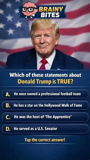 Think you know Donald Trump? 🤔Only true trivia fans will get this right!👇