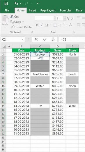 Fill Empty Cells in Excel smartly😎 | Excel tricks #shorts #excel