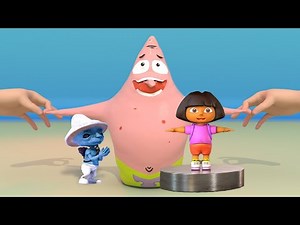 Spongebob, Dora The Explorer & Smurfs Fun Experiments- Who went worst?