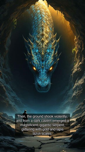 The Shipwrecked Sailor 🐍 | Lost at sea, found by a Serpent King! | Egyptian Folklore #Shorts