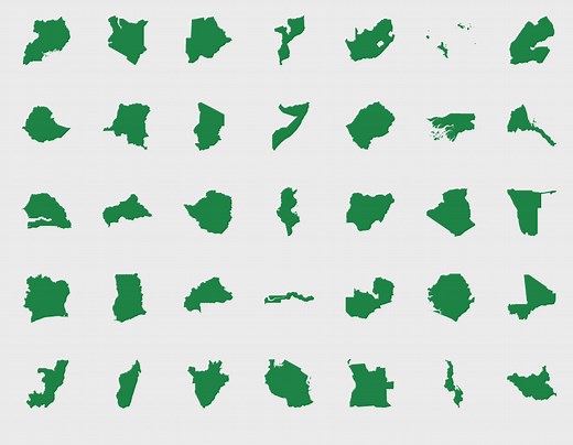 Africa: Country Outlines - Flag Quiz Game - Seterra