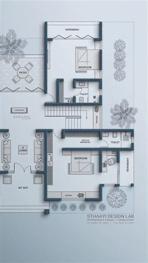 𝐒𝐓𝐇𝐀𝐀𝐘𝐈 𝐃𝐄𝐒𝐈𝐆𝐍 𝐋𝐀𝐁 on Instagram: "Where Every Line Creates a Moment ✨ This home wasn’t designed around rooms. It was designed around moments. Morning light drifting through open living spaces. Quiet conversations by the patio. A kitchen that stays connected to life, not hidden away. Private bedrooms placed just far enough to feel calm, never distant. The plan flows like a slow breath open where life happens, intimate where rest matters. No wasted corners. No forced walls. Just a 