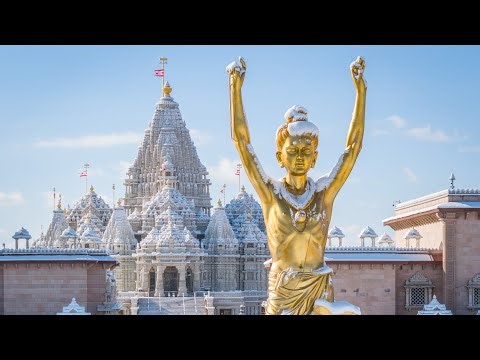 First Snowfall at BAPS Swaminarayan Akshardham, Robbinsville, New Jersey