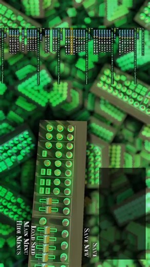 Daemon Lindenmayer on Instagram: "Continuing to model this synth in my audio visualiser #BioSphereSoftware At the top, you can see the biomeScript that I'm writing to create the 3d geometry. Elements like the buttons and knobs are written on their own and called by the rules for the whole synth. #audiovisualiser #musicvisualization #proceduralart #creativecoding"