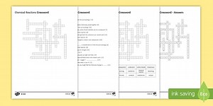 KS3 Chemical Reactions Crossword