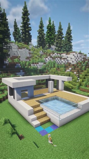 Minecraft Easy Modern House🏠 #minecraft