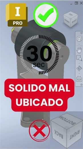 Cómo posicionar un sólido en Autodesk Inventor ⚙️ | Tip rápido