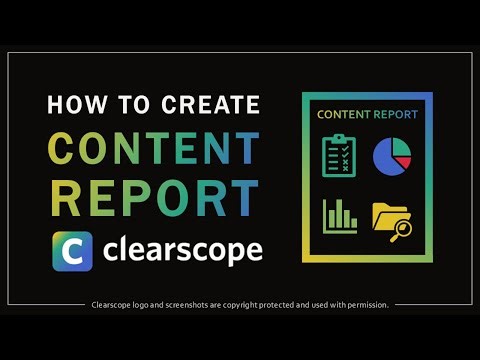How to Create Content Report in Clearscope