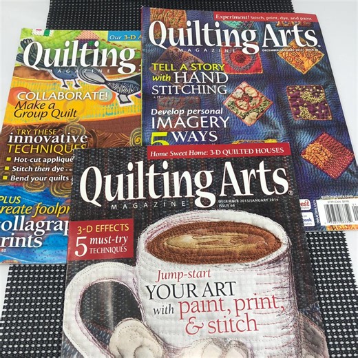 Quilting Arts Magazine 3-issue Bundle 2013–2014 3-D Art Quilts & Mixed Media - Etsy