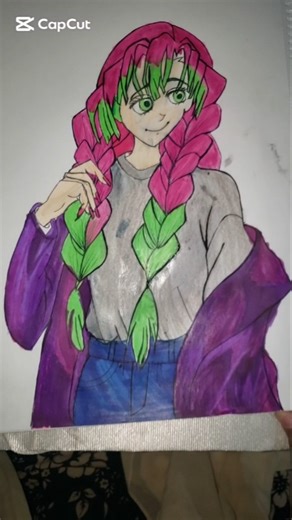 how to darw mitsuri#skehtbaazi #anime #demonslayer #mtsuri